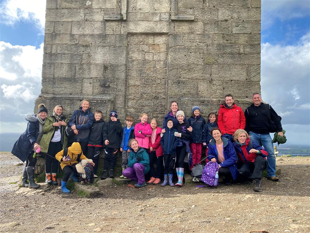 Year 6 at the top of Rivington Pike
