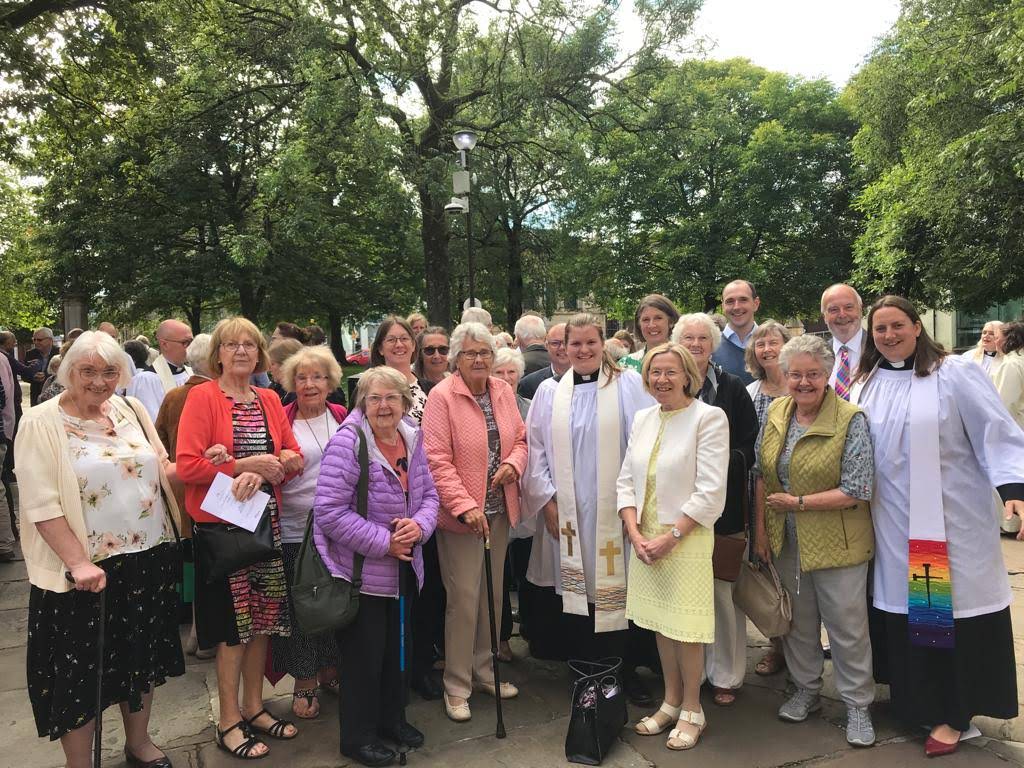 Group photo with members of Euxton Parish Church