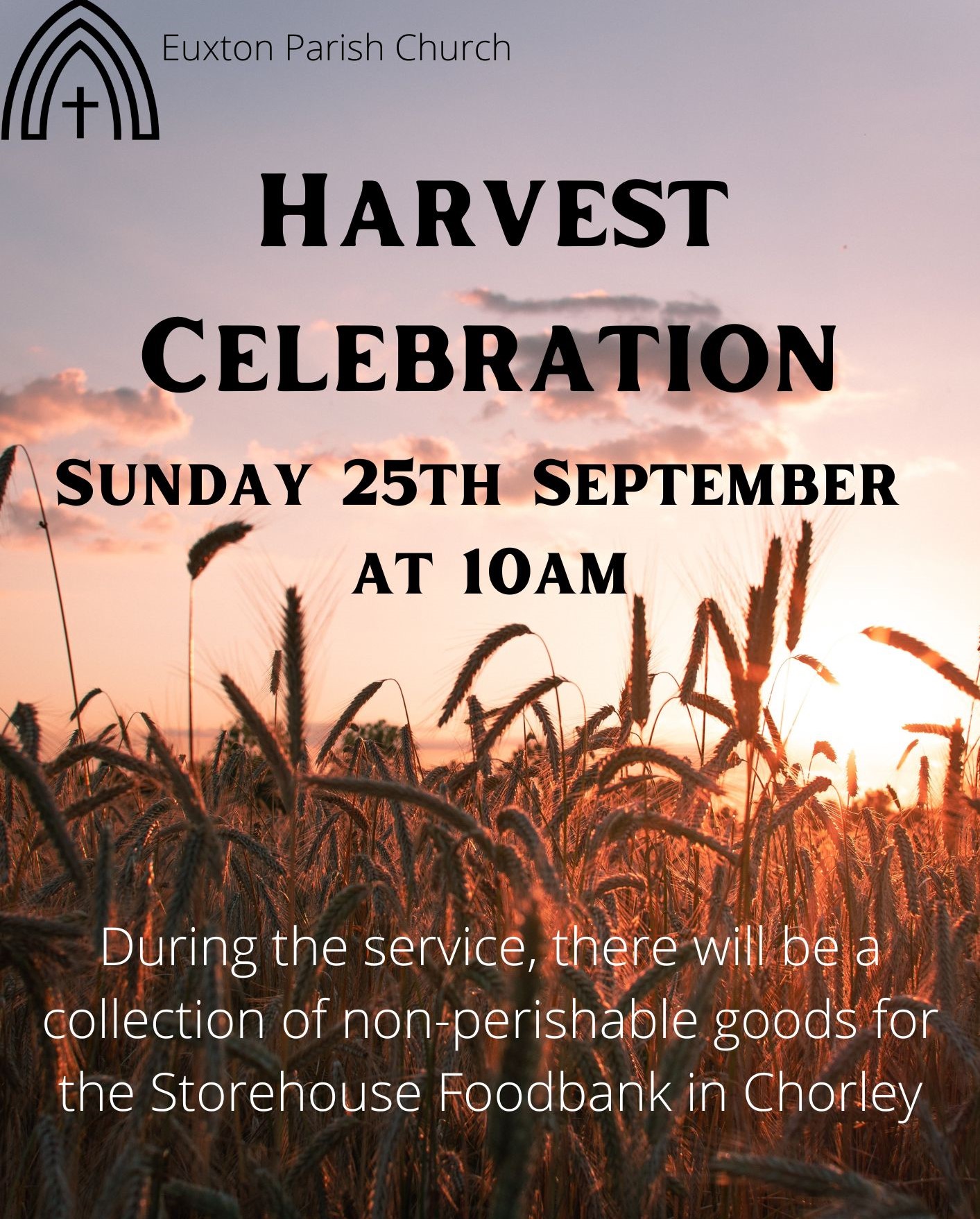 Harvest Celebration 25th September 10am