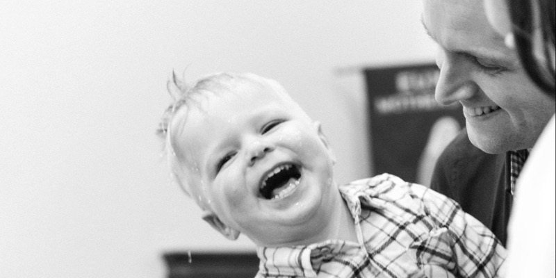 Child being baptised